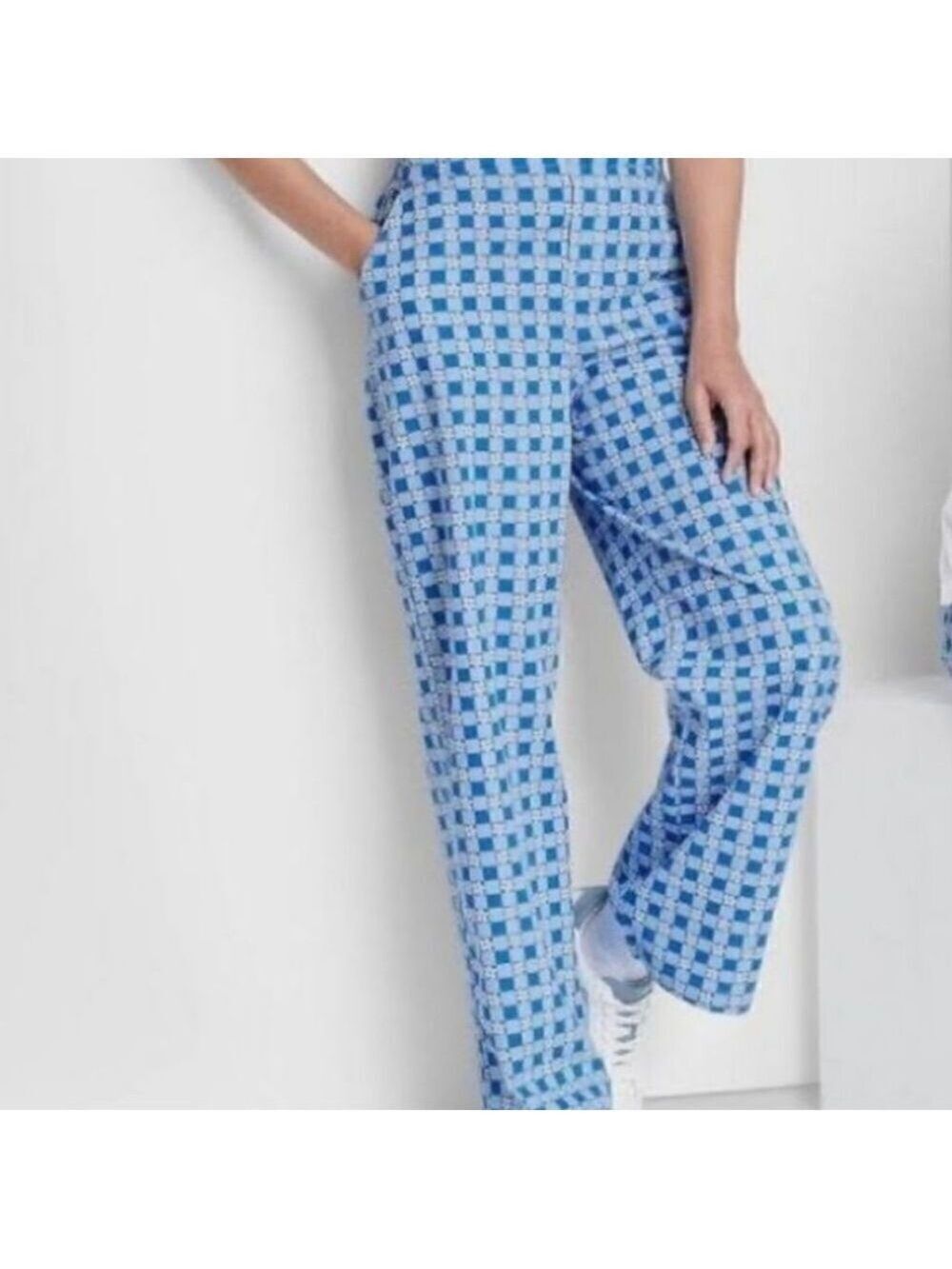 NWT Wild Fable Pants &  Blue With White Flowered Flare Pants  Size:S